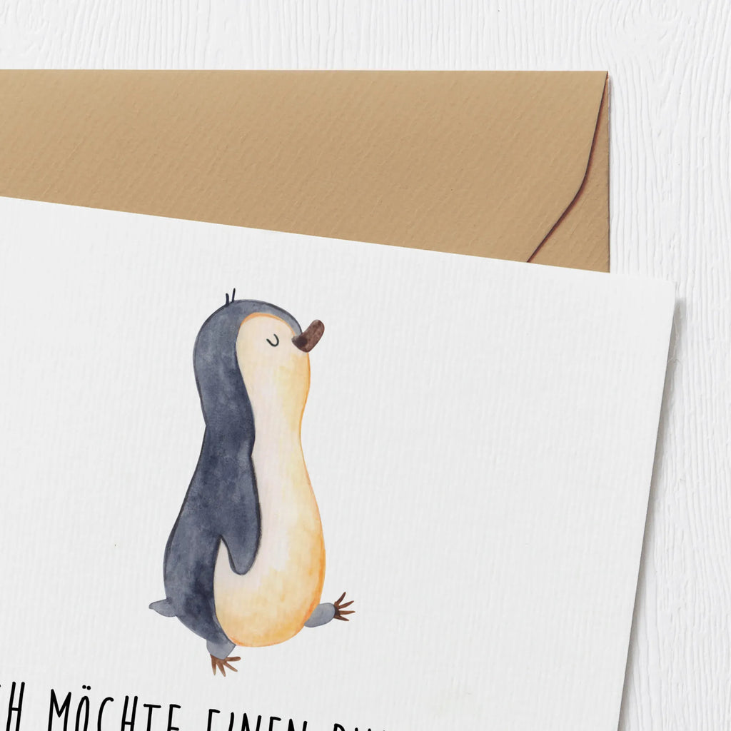 Deluxe Karte Pinguin marschieren Karte, Grußkarte, Klappkarte, Einladungskarte, Glückwunschkarte, Hochzeitskarte, Geburtstagskarte, Hochwertige Grußkarte, Hochwertige Klappkarte, Pinguin, Pinguine, Frühaufsteher, Langschläfer, Bruder, Schwester, Familie