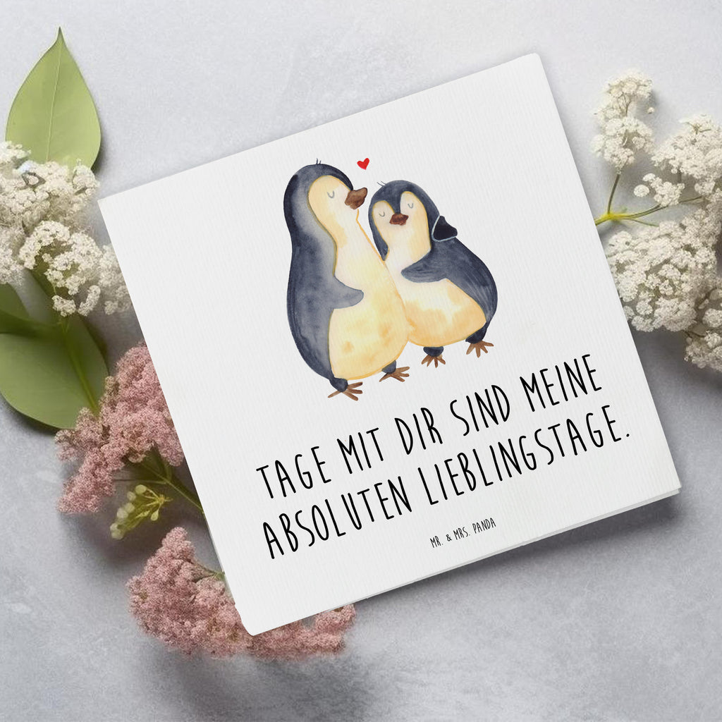 Deluxe Karte Pinguin umarmen Karte, Grußkarte, Klappkarte, Einladungskarte, Glückwunschkarte, Hochzeitskarte, Geburtstagskarte, Hochwertige Grußkarte, Hochwertige Klappkarte, Pinguin, Liebe, Liebespaar, Liebesbeweis, Liebesgeschenk, Verlobung, Jahrestag, Hochzeitstag, Hochzeit, Hochzeitsgeschenk