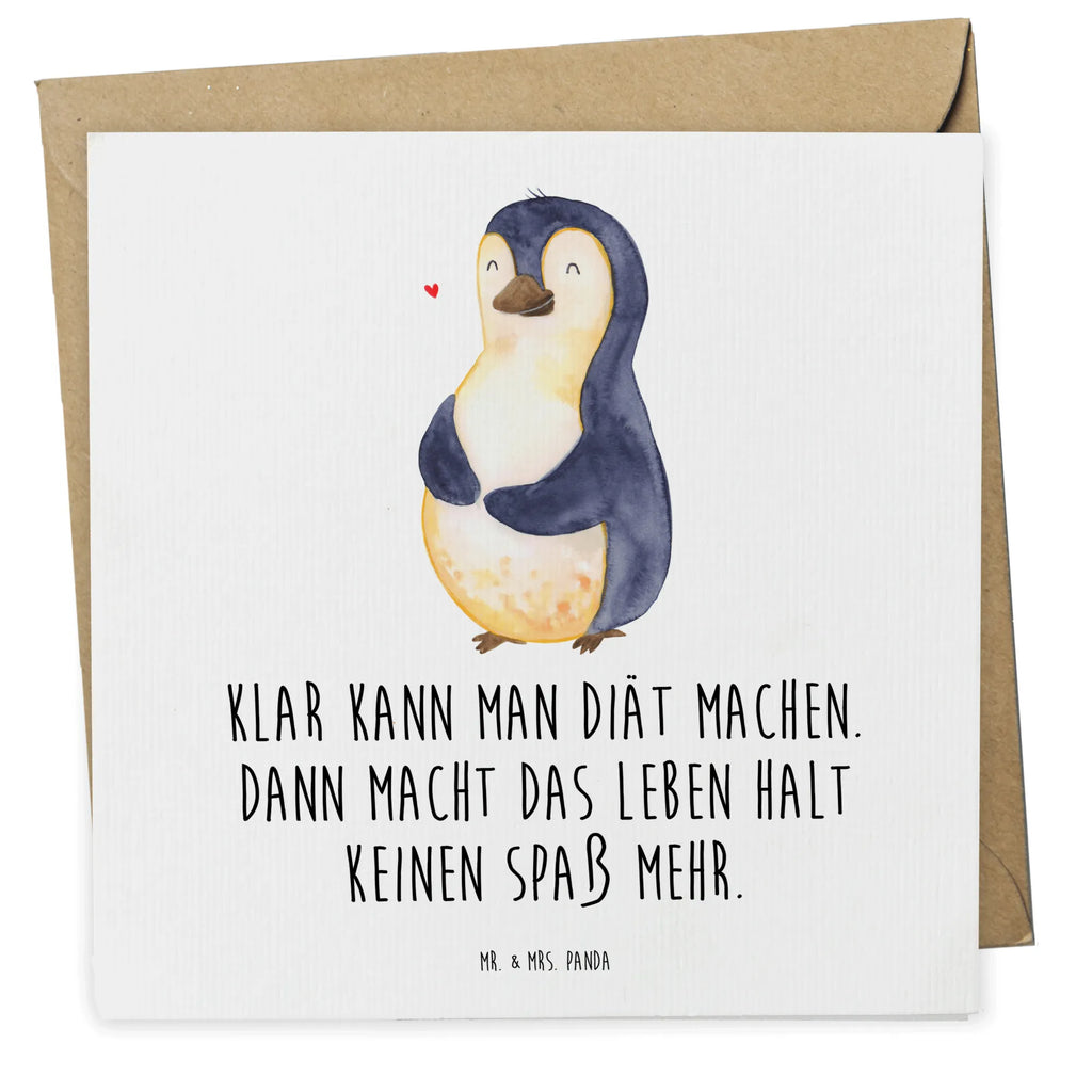 Deluxe Karte Pinguin Diät Karte, Grußkarte, Klappkarte, Einladungskarte, Glückwunschkarte, Hochzeitskarte, Geburtstagskarte, Hochwertige Grußkarte, Hochwertige Klappkarte, Pinguin, Pinguine, Diät, Abnehmen, Abspecken, Gewicht, Motivation, Selbstliebe, Körperliebe, Selbstrespekt