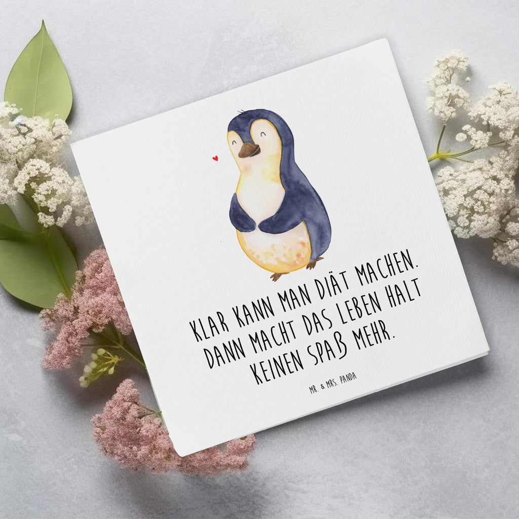 Deluxe Karte Pinguin Diät Karte, Grußkarte, Klappkarte, Einladungskarte, Glückwunschkarte, Hochzeitskarte, Geburtstagskarte, Hochwertige Grußkarte, Hochwertige Klappkarte, Pinguin, Pinguine, Diät, Abnehmen, Abspecken, Gewicht, Motivation, Selbstliebe, Körperliebe, Selbstrespekt