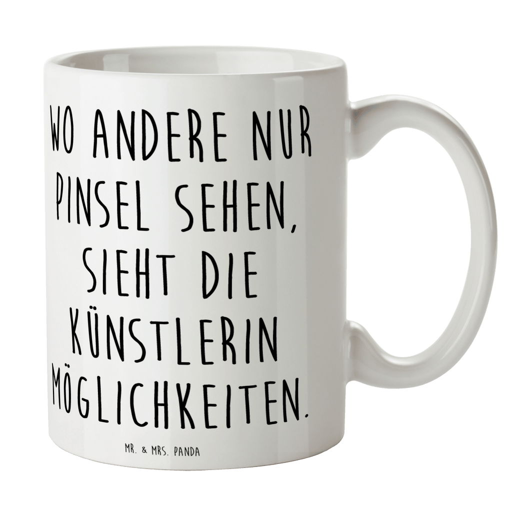 Tasse Wo andere nur Pinsel sehen, sieht die Künstlerin Möglichkeiten. Tasse, Kaffeetasse, Teetasse, Becher, Kaffeebecher, Teebecher, Keramiktasse, Porzellantasse, Büro Tasse, Geschenk Tasse, Tasse Sprüche, Tasse Motive, Kaffeetassen, Tasse bedrucken, Designer Tasse, Cappuccino Tassen, Schöne Teetassen, Beruf, Ausbildung, Jubiläum, Abschied, Rente, Kollege, Kollegin, Geschenk, Schenken, Arbeitskollege, Mitarbeiter, Firma, Danke, Dankeschön