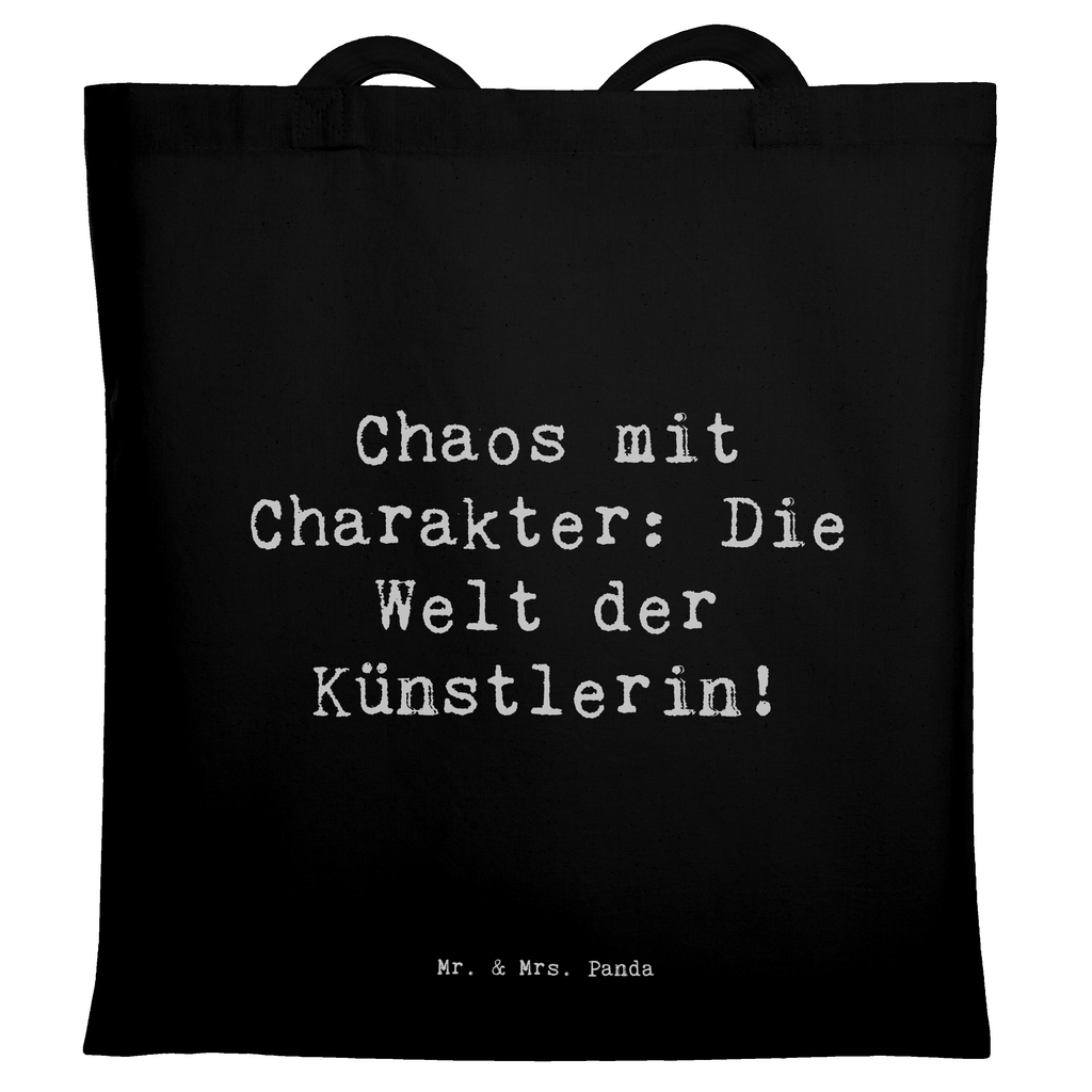 Tragetasche Chaos mit Charakter: Die Welt der Künstlerin! Beuteltasche, Beutel, Einkaufstasche, Jutebeutel, Stoffbeutel, Tasche, Shopper, Umhängetasche, Strandtasche, Schultertasche, Stofftasche, Tragetasche, Badetasche, Jutetasche, Einkaufstüte, Laptoptasche, Beruf, Ausbildung, Jubiläum, Abschied, Rente, Kollege, Kollegin, Geschenk, Schenken, Arbeitskollege, Mitarbeiter, Firma, Danke, Dankeschön