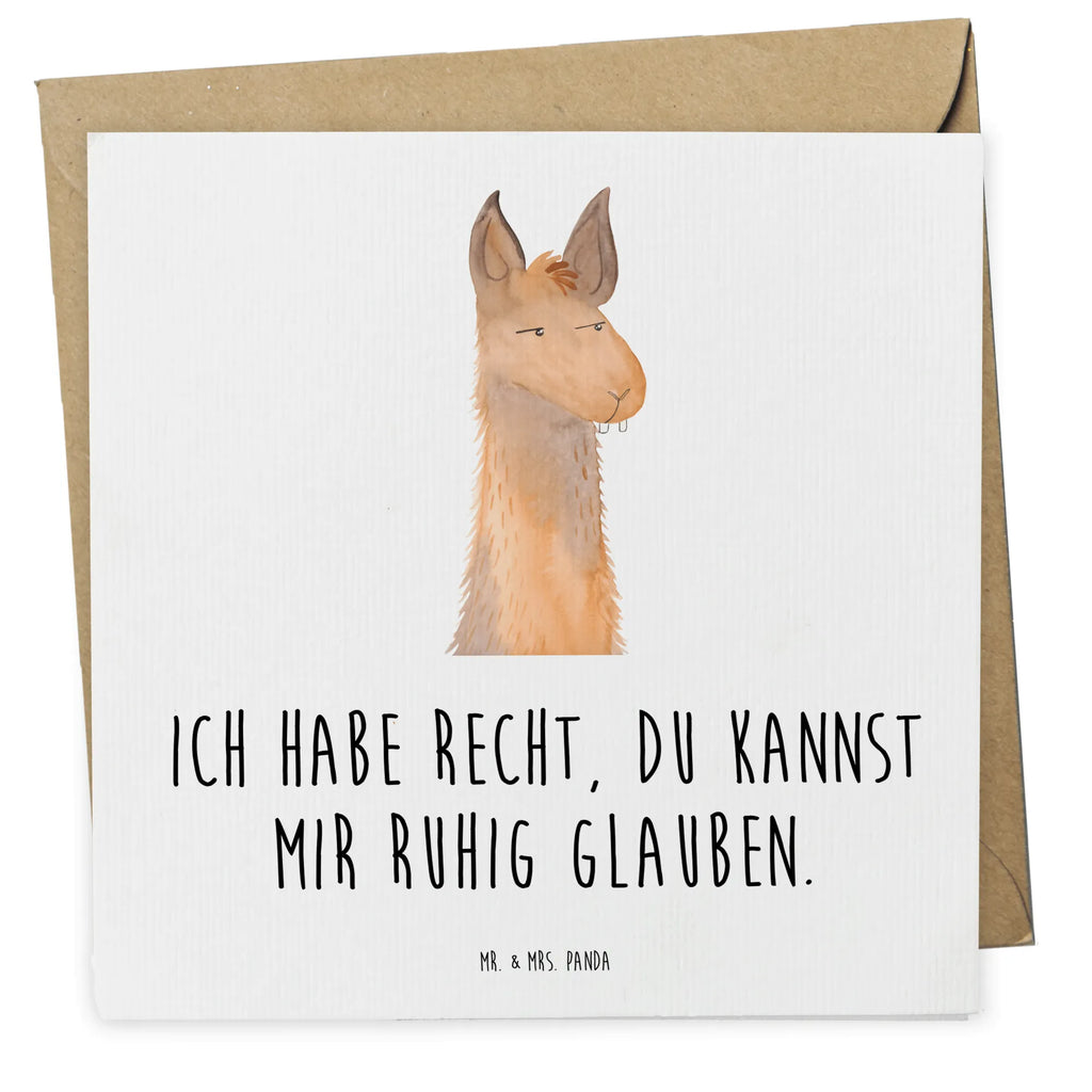 Deluxe Karte Lamakopf Genervt Karte, Grußkarte, Klappkarte, Einladungskarte, Glückwunschkarte, Hochzeitskarte, Geburtstagskarte, Hochwertige Grußkarte, Hochwertige Klappkarte, Lama, Alpaka, Lamas, Recht haben, genervt sein, Freundin, beste Freundin, Partnerin, Büro, Büroalltag, Chef, Chefin, Azubi