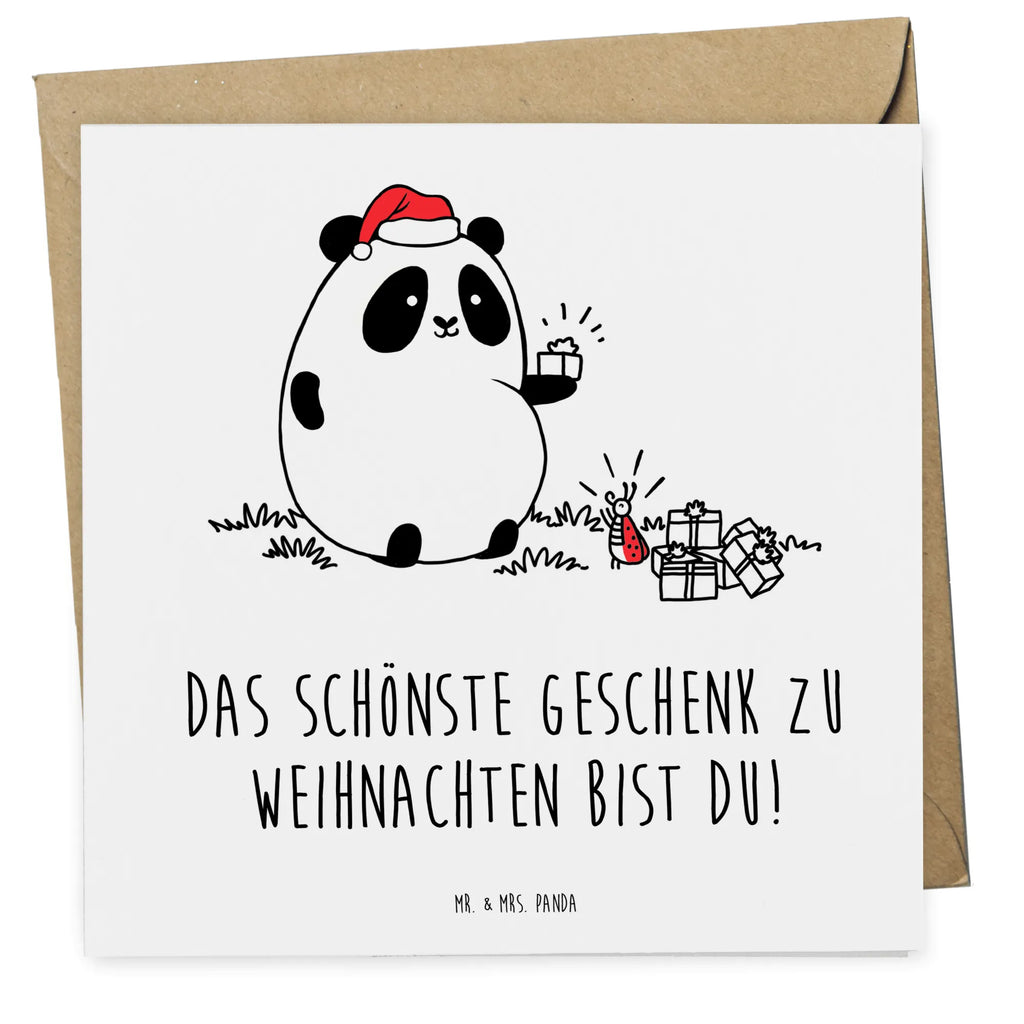 Deluxe Karte Panda Weihnachtsgeschenk Karte, Grußkarte, Klappkarte, Einladungskarte, Glückwunschkarte, Hochzeitskarte, Geburtstagskarte, Hochwertige Grußkarte, Hochwertige Klappkarte