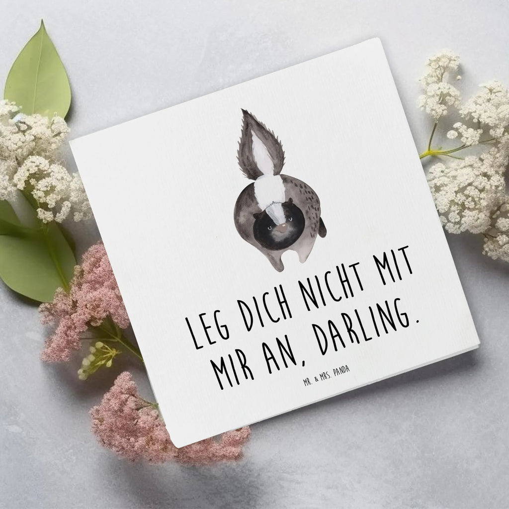 Deluxe Karte Stinktier Angriff Karte, Grußkarte, Klappkarte, Einladungskarte, Glückwunschkarte, Hochzeitskarte, Geburtstagskarte, Hochwertige Grußkarte, Hochwertige Klappkarte, Stinktier, Skunk, Wildtier, Raubtier, Stinker, Stinki, wütend, Drohung