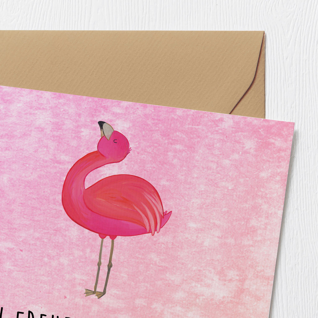 Deluxe Karte Flamingo Stolz Karte, Grußkarte, Klappkarte, Einladungskarte, Glückwunschkarte, Hochzeitskarte, Geburtstagskarte, Hochwertige Grußkarte, Hochwertige Klappkarte, Flamingo, stolz, Freude, Selbstliebe, Selbstakzeptanz, Freundin, beste Freundin, Tochter, Mama, Schwester