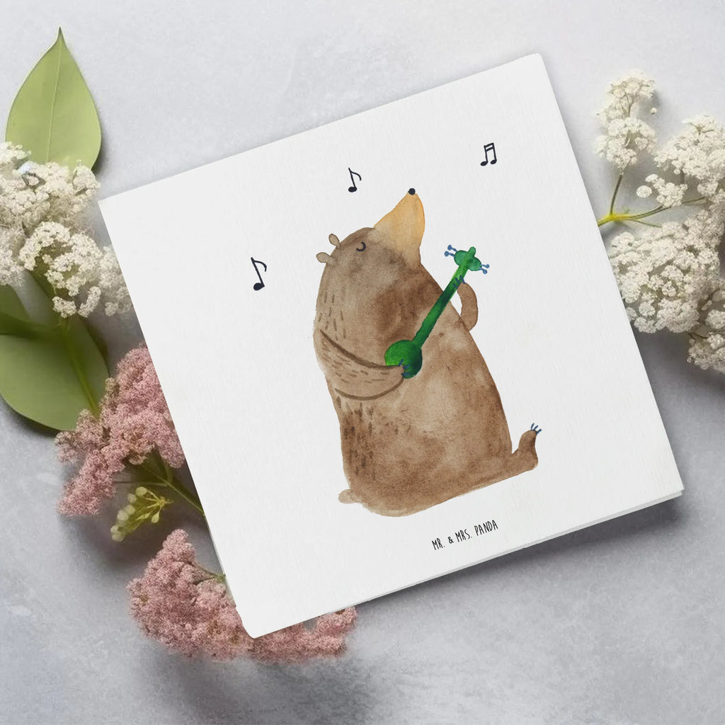 Deluxe Karte Bär Lied Karte, Grußkarte, Klappkarte, Einladungskarte, Glückwunschkarte, Hochzeitskarte, Geburtstagskarte, Hochwertige Grußkarte, Hochwertige Klappkarte, Bär, Teddy, Teddybär, Bärchen, Bear, Liebeslied, Lied, Song, Valentinstag, Valentine, Geschenk, Partner, Liebe, Freundin, Frau, Herz, Spruch