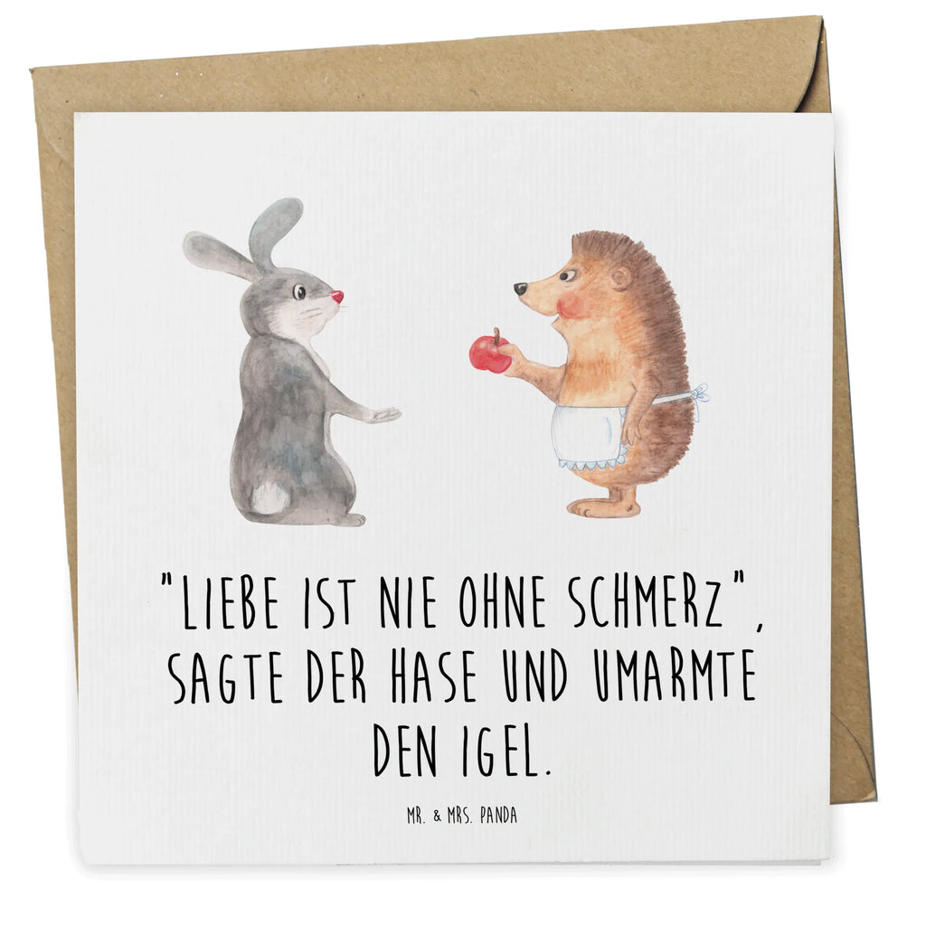 Deluxe Karte Hase Igel Karte, Grußkarte, Klappkarte, Einladungskarte, Glückwunschkarte, Hochzeitskarte, Geburtstagskarte, Hochwertige Grußkarte, Hochwertige Klappkarte, Tiermotive, Gute Laune, lustige Sprüche, Tiere, Igel und Hase, Igel, Hase, Liebe Spruch, Liebeskummer Geschenk, Herzschmerz, Trösten, Trennungsschmerz, Spruch romantisch