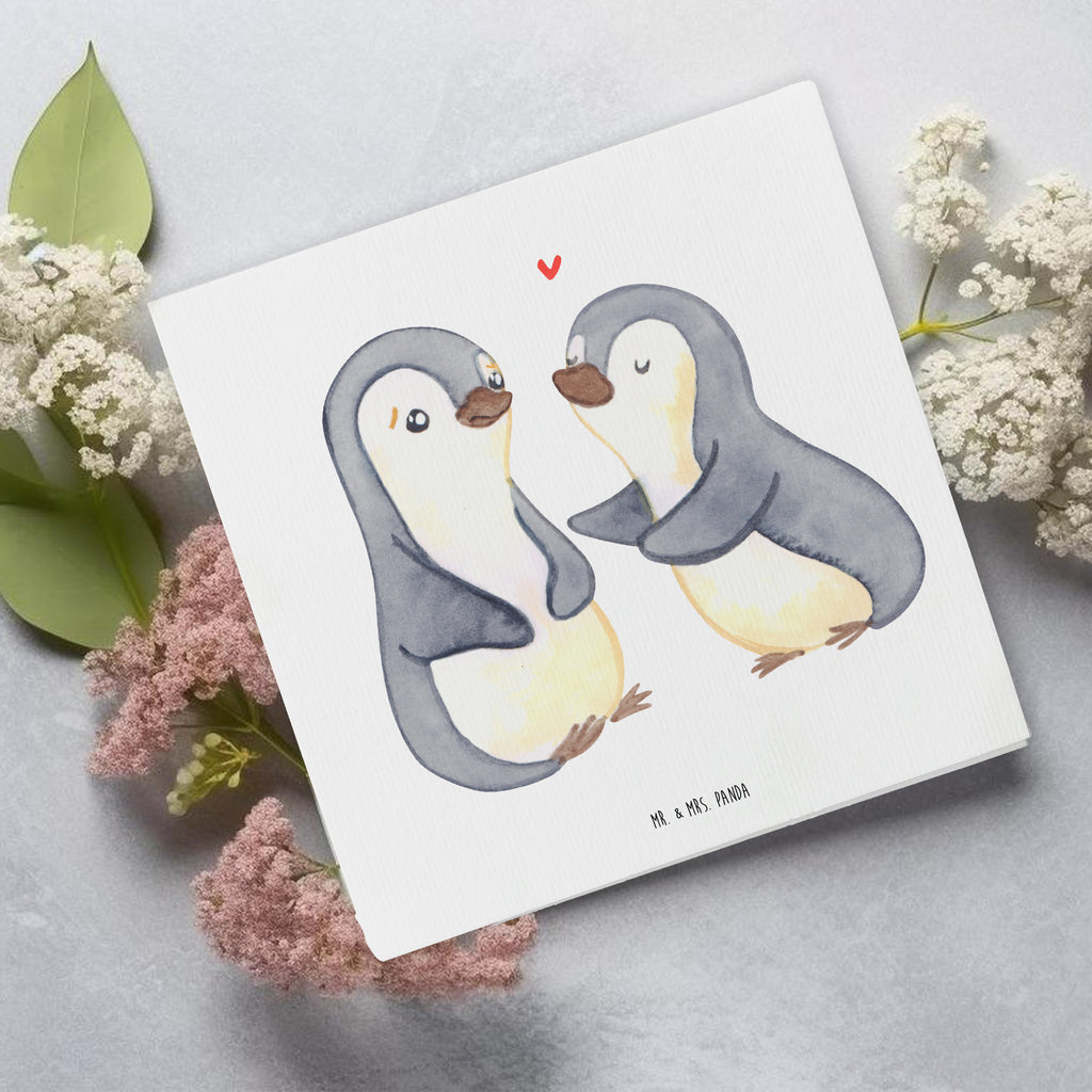 Deluxe Karte Pinguine trösten Karte, Grußkarte, Klappkarte, Einladungskarte, Glückwunschkarte, Hochzeitskarte, Geburtstagskarte, Hochwertige Grußkarte, Hochwertige Klappkarte, Liebe, Partner, Freund, Freundin, Ehemann, Ehefrau, Heiraten, Verlobung, Heiratsantrag, Liebesgeschenk, Jahrestag, Hocheitstag, Valentinstag, Geschenk für Frauen, Hochzeitstag, Mitbringsel, Geschenk für Freundin, Geschenk für Partner, Liebesbeweis, für Männer, für Ehemann