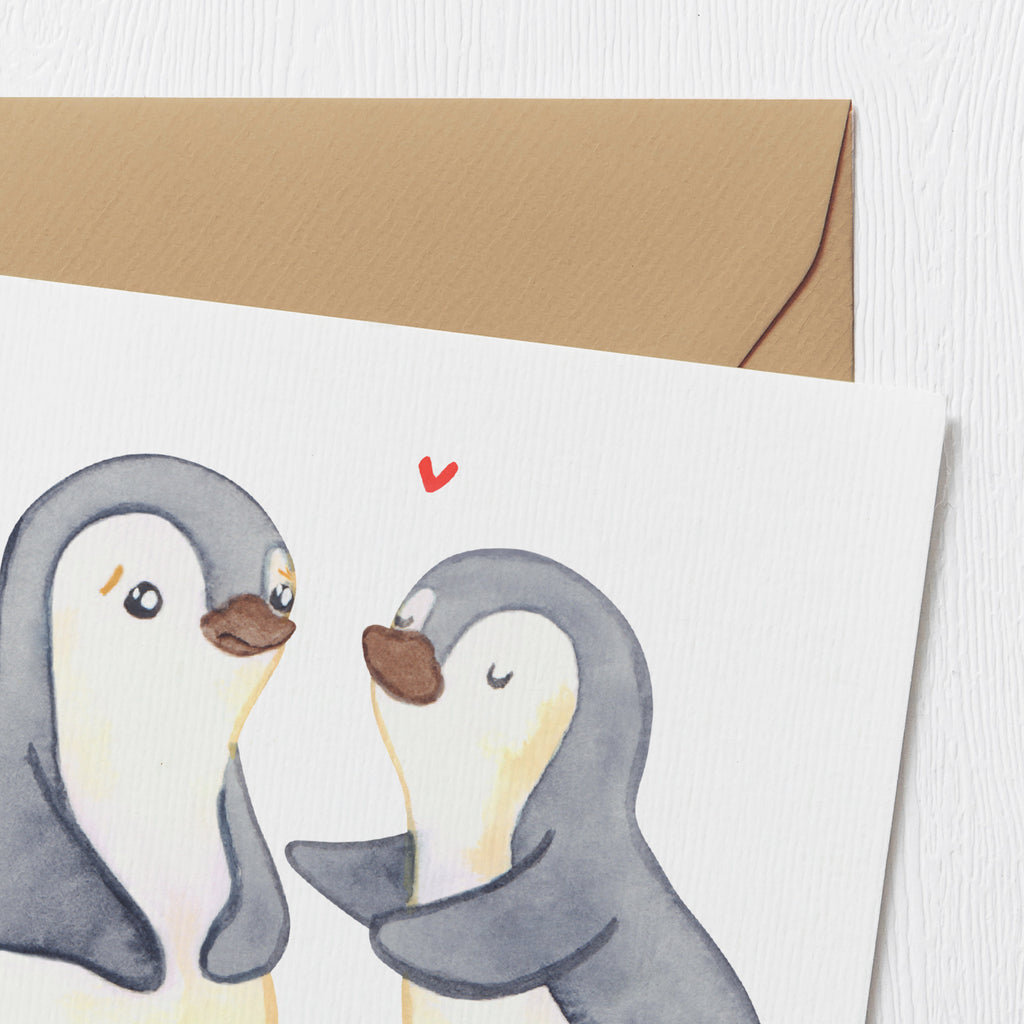 Deluxe Karte Pinguine trösten Karte, Grußkarte, Klappkarte, Einladungskarte, Glückwunschkarte, Hochzeitskarte, Geburtstagskarte, Hochwertige Grußkarte, Hochwertige Klappkarte, Liebe, Partner, Freund, Freundin, Ehemann, Ehefrau, Heiraten, Verlobung, Heiratsantrag, Liebesgeschenk, Jahrestag, Hocheitstag, Valentinstag, Geschenk für Frauen, Hochzeitstag, Mitbringsel, Geschenk für Freundin, Geschenk für Partner, Liebesbeweis, für Männer, für Ehemann