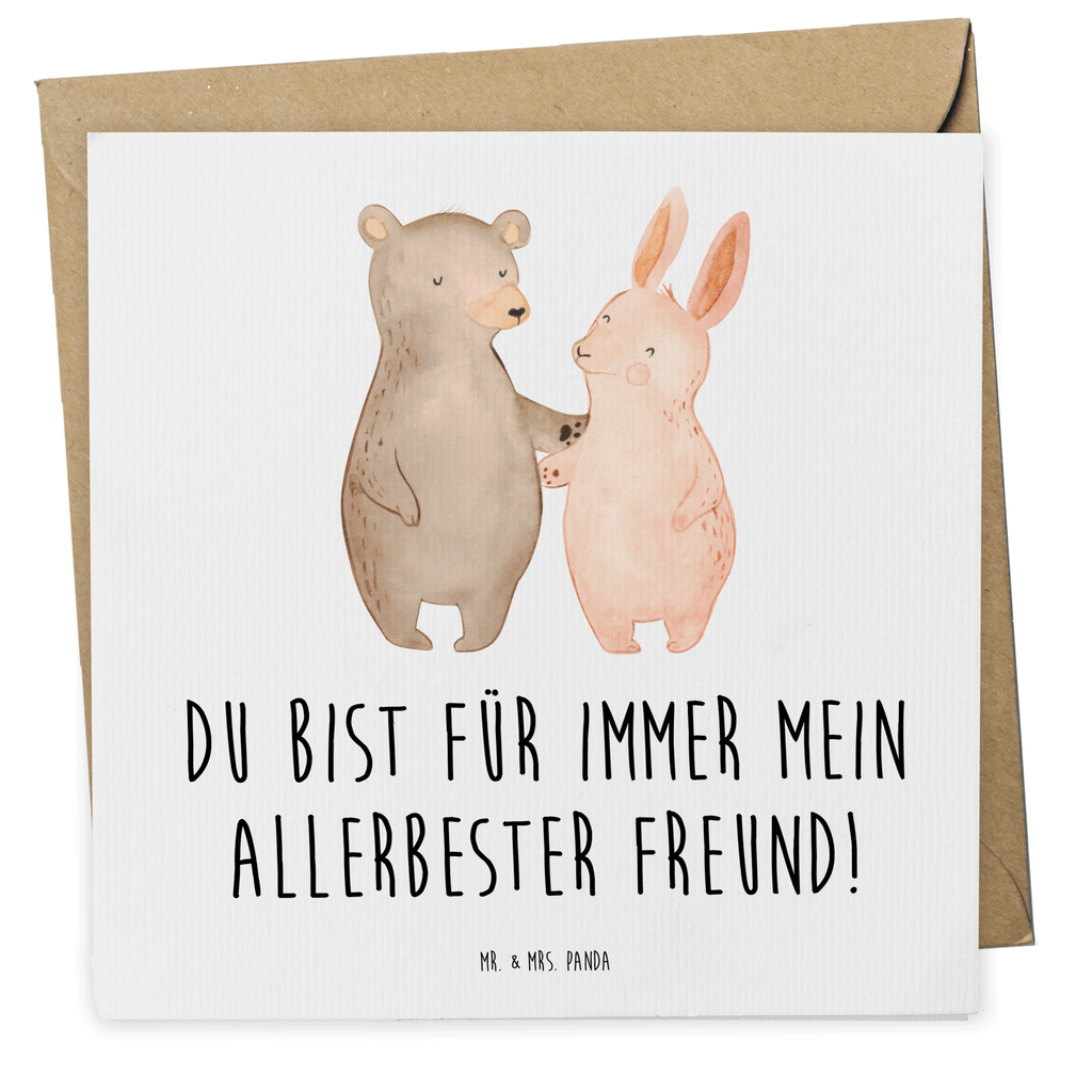 Deluxe Karte Bär und Hase Umarmen Karte, Grußkarte, Klappkarte, Einladungskarte, Glückwunschkarte, Hochzeitskarte, Geburtstagskarte, Hochwertige Grußkarte, Hochwertige Klappkarte, Liebe, Partner, Freund, Freundin, Ehemann, Ehefrau, Heiraten, Verlobung, Heiratsantrag, Liebesgeschenk, Jahrestag, Hocheitstag, Freunde, bester Freund, Hase, Bär, Bärchen, best friends