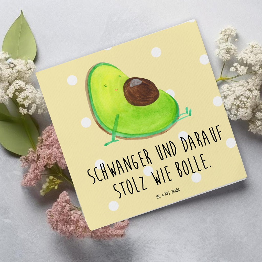 Deluxe Karte Avocado Schwangerschaft Karte, Grußkarte, Klappkarte, Einladungskarte, Glückwunschkarte, Hochzeitskarte, Geburtstagskarte, Hochwertige Grußkarte, Hochwertige Klappkarte, Avocado, Veggie, Vegan, Gesund, schwanger, Schwangerschaft, Babyparty, Babyshower