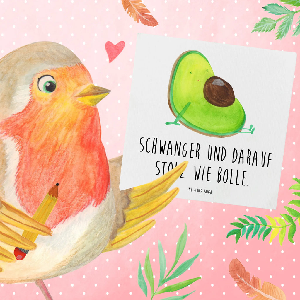 Deluxe Karte Avocado Schwangerschaft Karte, Grußkarte, Klappkarte, Einladungskarte, Glückwunschkarte, Hochzeitskarte, Geburtstagskarte, Hochwertige Grußkarte, Hochwertige Klappkarte, Avocado, Veggie, Vegan, Gesund, schwanger, Schwangerschaft, Babyparty, Babyshower