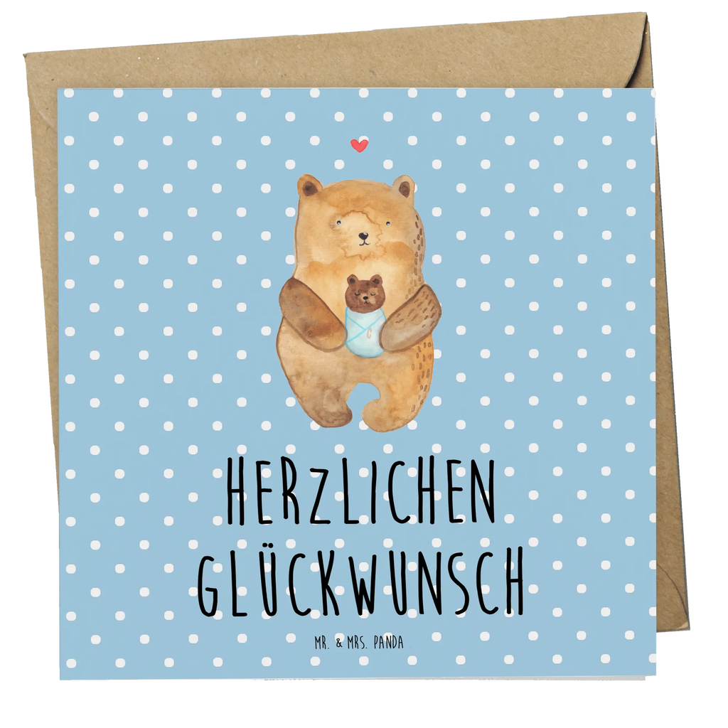 Deluxe Karte Bär Baby Karte, Grußkarte, Klappkarte, Einladungskarte, Glückwunschkarte, Hochzeitskarte, Geburtstagskarte, Hochwertige Grußkarte, Hochwertige Klappkarte, Bär, Teddy, Teddybär, Eltern, Mutter, Baby, Taufe, Geburt, Nichte, Neffe, Enkel, Enkelin, Täufling, Geburtstag, Glückwunsch