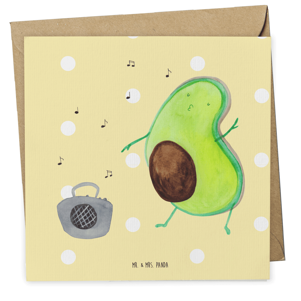 Deluxe Karte Avocado Tanzen Karte, Grußkarte, Klappkarte, Einladungskarte, Glückwunschkarte, Hochzeitskarte, Geburtstagskarte, Hochwertige Grußkarte, Hochwertige Klappkarte, Avocado, Veggie, Vegan, Gesund