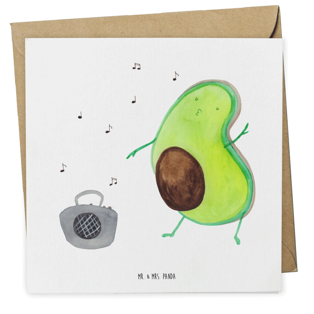 Deluxe Karte Avocado Tanzen Karte, Grußkarte, Klappkarte, Einladungskarte, Glückwunschkarte, Hochzeitskarte, Geburtstagskarte, Hochwertige Grußkarte, Hochwertige Klappkarte, Avocado, Veggie, Vegan, Gesund