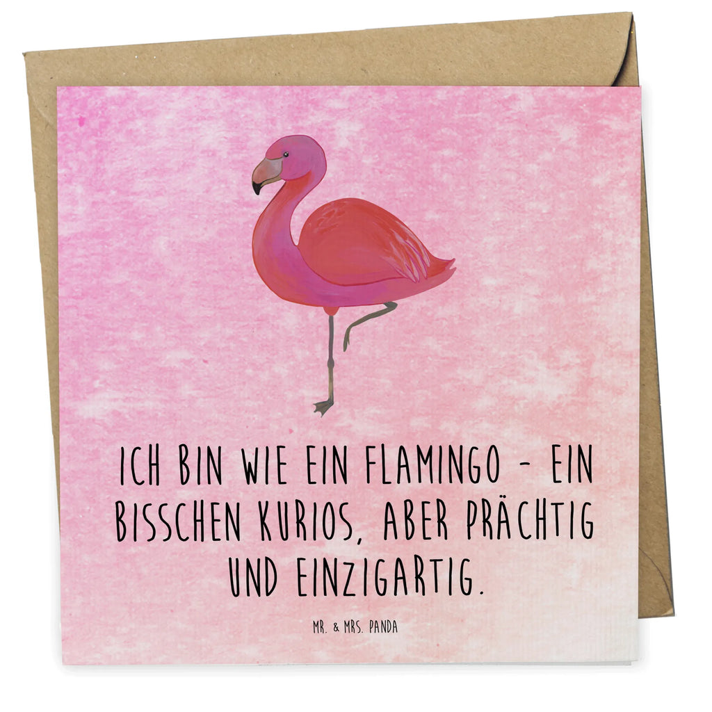 Deluxe Karte Flamingo Classic Karte, Grußkarte, Klappkarte, Einladungskarte, Glückwunschkarte, Hochzeitskarte, Geburtstagskarte, Hochwertige Grußkarte, Hochwertige Klappkarte, Flamingo, Einzigartig, Selbstliebe, Stolz, ich, für mich, Spruch, Freundin, Freundinnen, Außenseiter, Sohn, Tochter, Geschwister