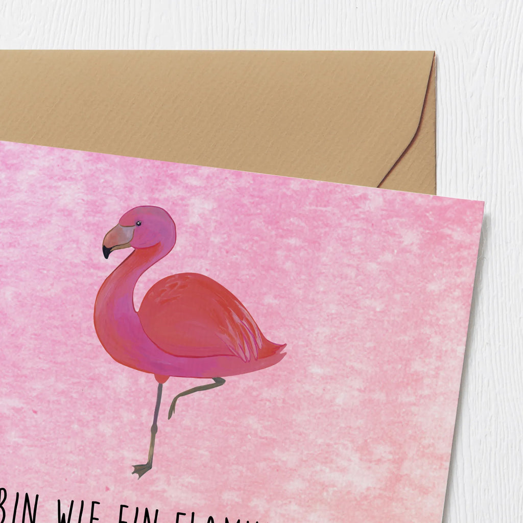 Deluxe Karte Flamingo Classic Karte, Grußkarte, Klappkarte, Einladungskarte, Glückwunschkarte, Hochzeitskarte, Geburtstagskarte, Hochwertige Grußkarte, Hochwertige Klappkarte, Flamingo, Einzigartig, Selbstliebe, Stolz, ich, für mich, Spruch, Freundin, Freundinnen, Außenseiter, Sohn, Tochter, Geschwister