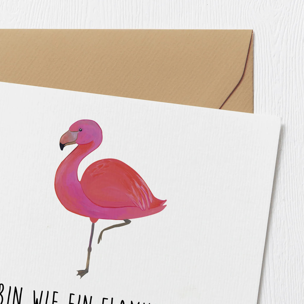 Deluxe Karte Flamingo Classic Karte, Grußkarte, Klappkarte, Einladungskarte, Glückwunschkarte, Hochzeitskarte, Geburtstagskarte, Hochwertige Grußkarte, Hochwertige Klappkarte, Flamingo, Einzigartig, Selbstliebe, Stolz, ich, für mich, Spruch, Freundin, Freundinnen, Außenseiter, Sohn, Tochter, Geschwister