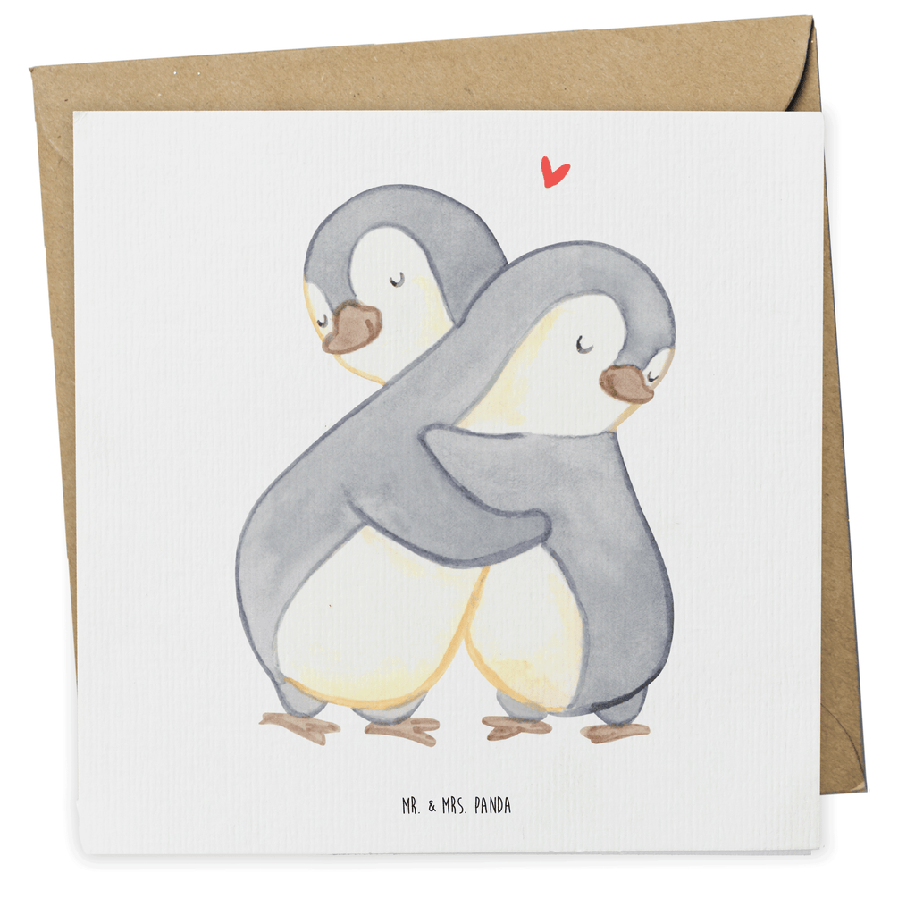 Deluxe Karte Pinguine Kuscheln Karte, Grußkarte, Klappkarte, Einladungskarte, Glückwunschkarte, Hochzeitskarte, Geburtstagskarte, Hochwertige Grußkarte, Hochwertige Klappkarte, Liebe, Partner, Freund, Freundin, Ehemann, Ehefrau, Heiraten, Verlobung, Heiratsantrag, Liebesgeschenk, Jahrestag, Hocheitstag, Valentinstag, Geschenk für Frauen, Hochzeitstag, Mitbringsel, Geschenk für Freundin, Geschenk für Partner, Liebesbeweis, für Männer, für Ehemann