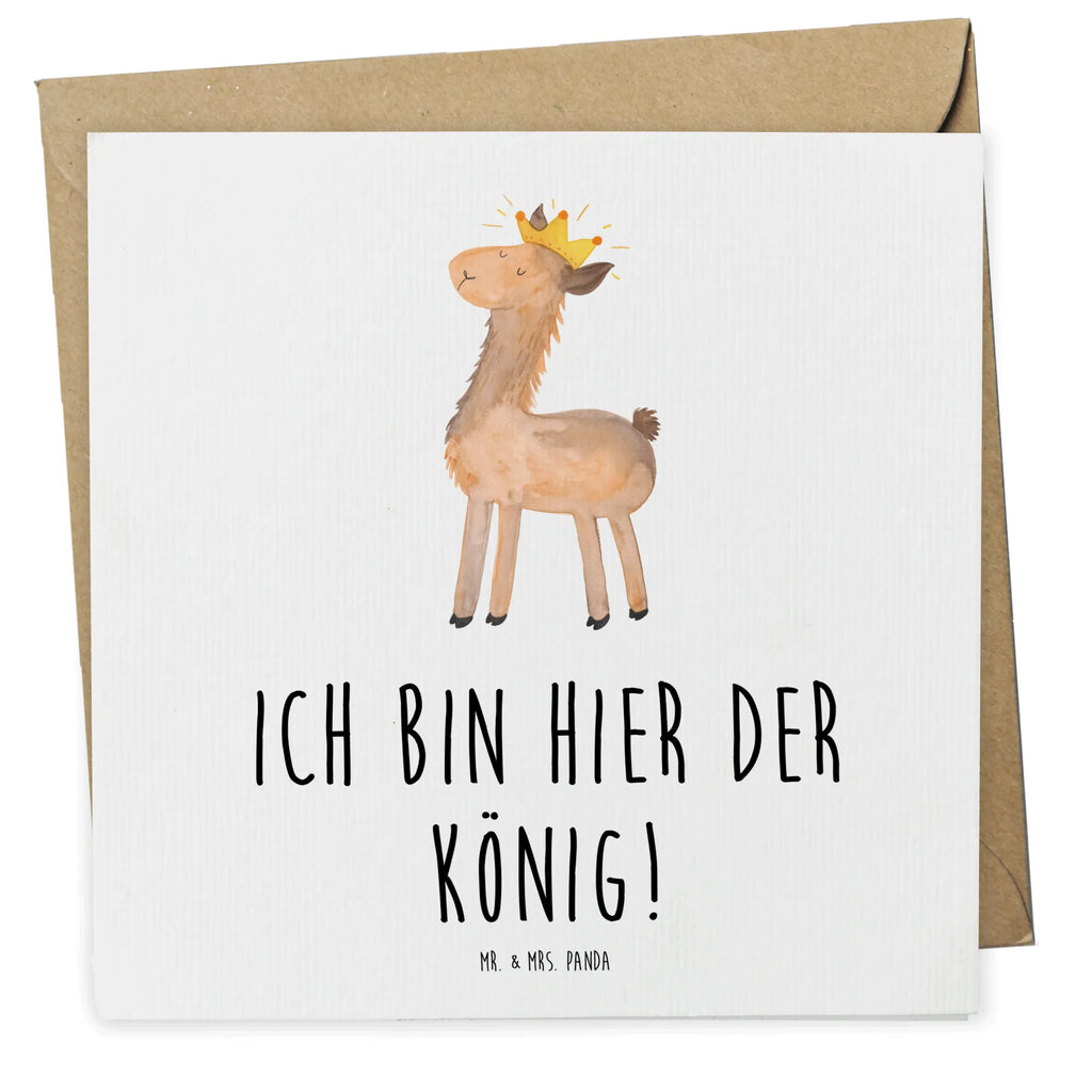 Deluxe Karte Lama König Karte, Grußkarte, Klappkarte, Einladungskarte, Glückwunschkarte, Hochzeitskarte, Geburtstagskarte, Hochwertige Grußkarte, Hochwertige Klappkarte, Lama, Alpaka, Lamas, König, Königin, Freundin, Mama, Papa, Büro Kollege, Kollegin, Chef, Vorgesetzter, Abi, Abitur