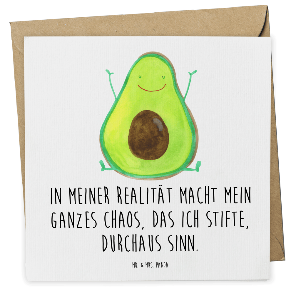 Deluxe Karte Avocado Glücklich Karte, Grußkarte, Klappkarte, Einladungskarte, Glückwunschkarte, Hochzeitskarte, Geburtstagskarte, Hochwertige Grußkarte, Hochwertige Klappkarte, Avocado, Veggie, Vegan, Gesund, Chaos