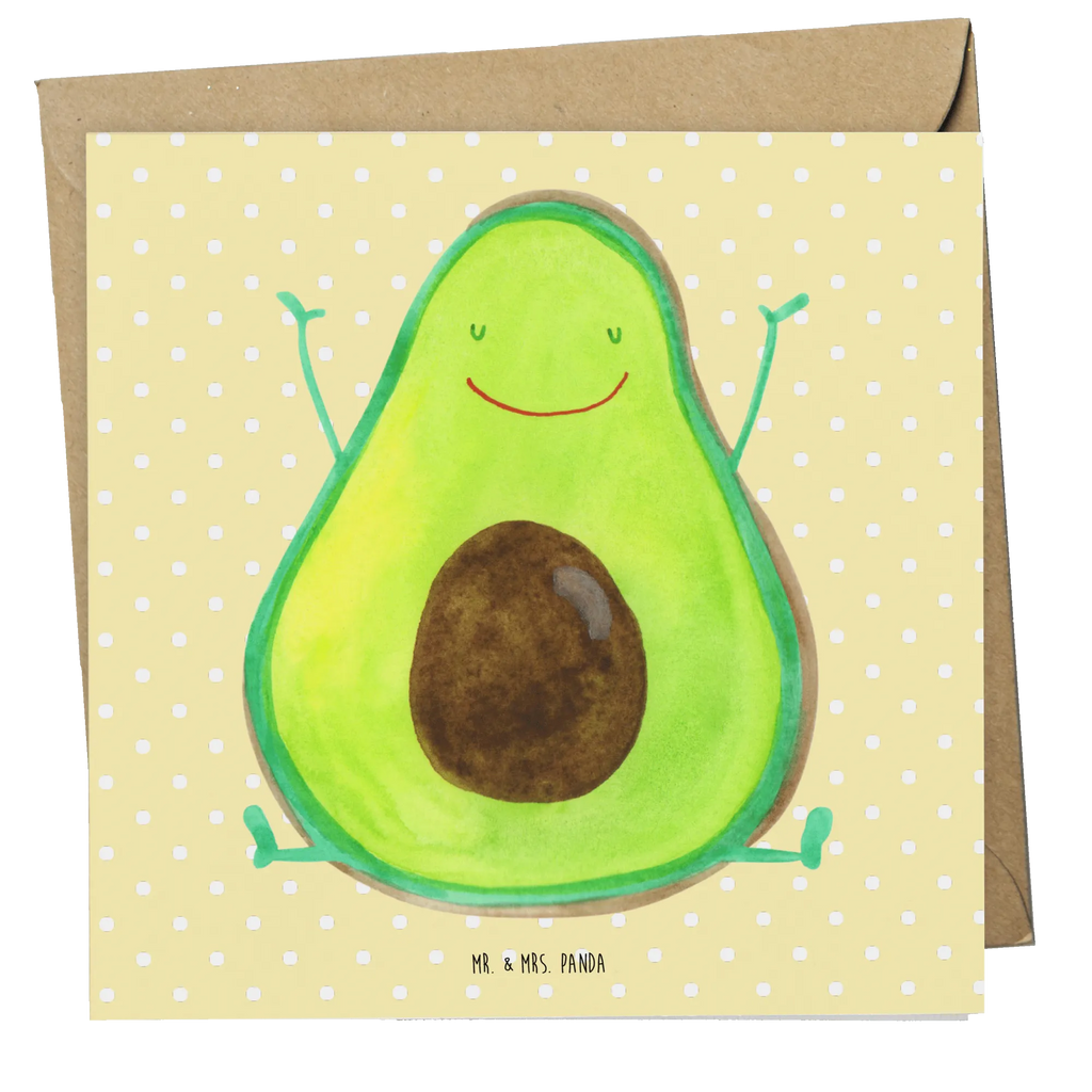 Deluxe Karte Avocado Glücklich Karte, Grußkarte, Klappkarte, Einladungskarte, Glückwunschkarte, Hochzeitskarte, Geburtstagskarte, Hochwertige Grußkarte, Hochwertige Klappkarte, Avocado, Veggie, Vegan, Gesund, Chaos