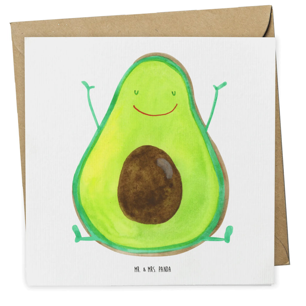 Deluxe Karte Avocado Glücklich Karte, Grußkarte, Klappkarte, Einladungskarte, Glückwunschkarte, Hochzeitskarte, Geburtstagskarte, Hochwertige Grußkarte, Hochwertige Klappkarte, Avocado, Veggie, Vegan, Gesund, Chaos