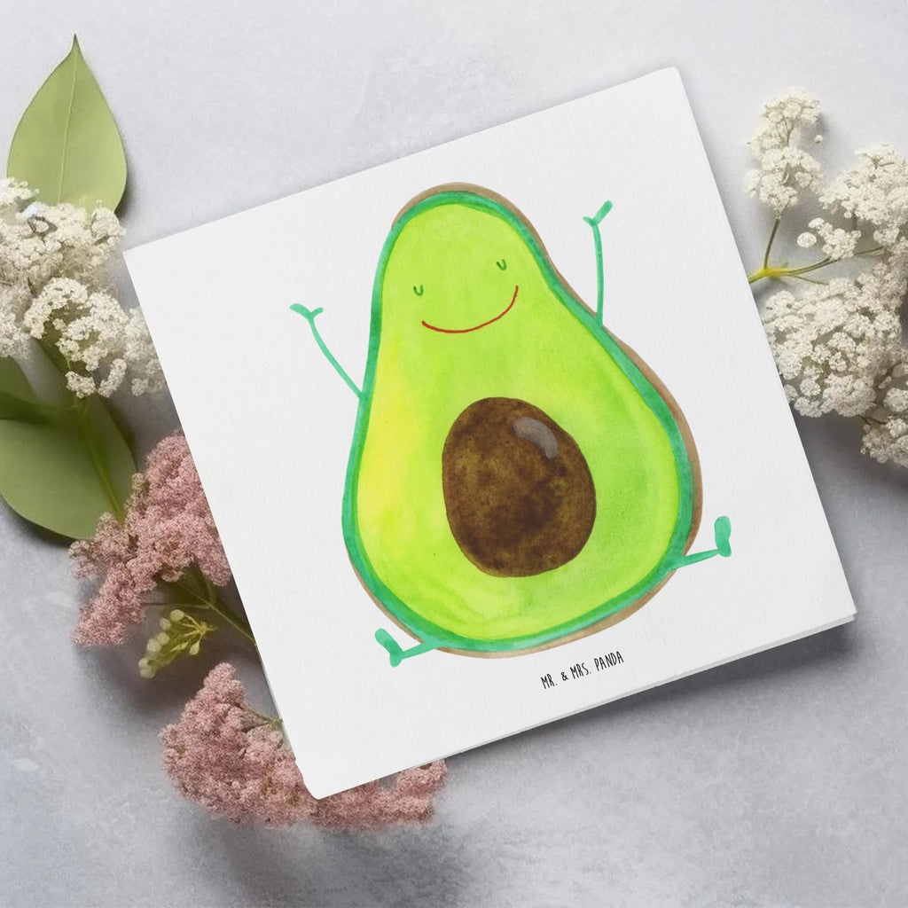 Deluxe Karte Avocado Glücklich Karte, Grußkarte, Klappkarte, Einladungskarte, Glückwunschkarte, Hochzeitskarte, Geburtstagskarte, Hochwertige Grußkarte, Hochwertige Klappkarte, Avocado, Veggie, Vegan, Gesund, Chaos