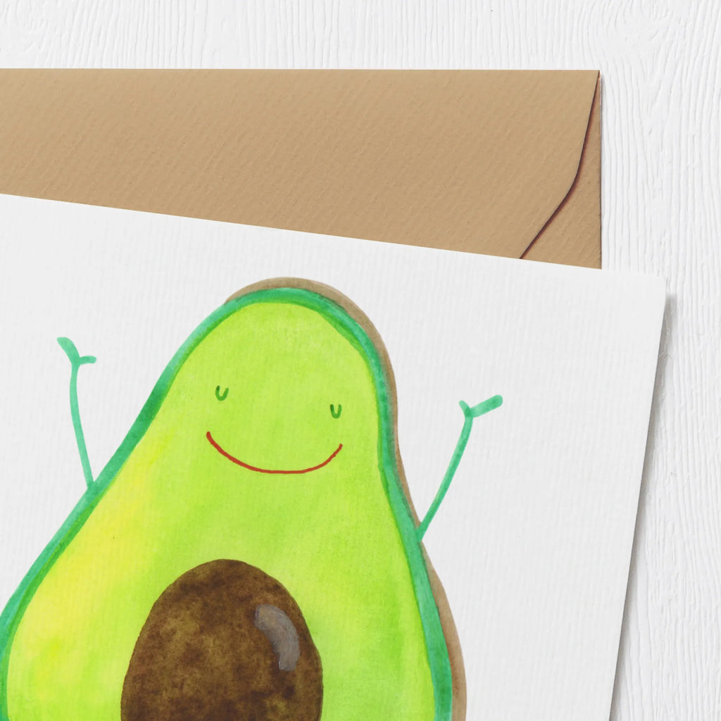 Deluxe Karte Avocado Glücklich Karte, Grußkarte, Klappkarte, Einladungskarte, Glückwunschkarte, Hochzeitskarte, Geburtstagskarte, Hochwertige Grußkarte, Hochwertige Klappkarte, Avocado, Veggie, Vegan, Gesund, Chaos