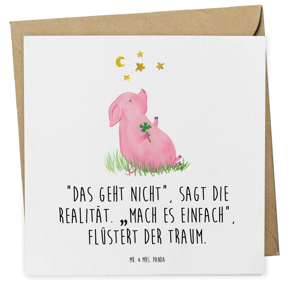 Deluxe Karte Schwein Glück Karte, Grußkarte, Klappkarte, Einladungskarte, Glückwunschkarte, Hochzeitskarte, Geburtstagskarte, Hochwertige Grußkarte, Hochwertige Klappkarte, Tiermotive, Gute Laune, lustige Sprüche, Tiere, Glücksschwein. Glück, Schwein, Schweinchen, Sterne, Sernchen, Ziele, Träume, Motivation, Glücksbringer