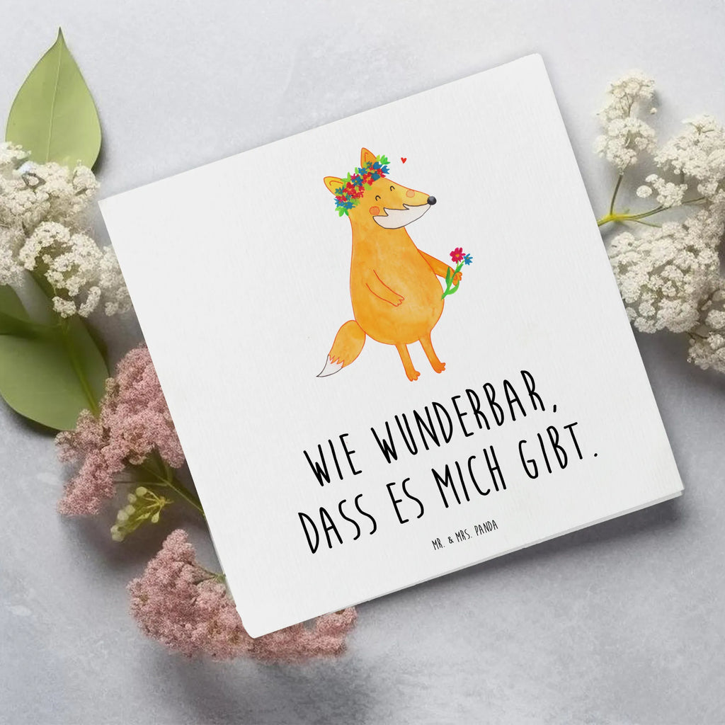 Deluxe Karte Fuchs Blumen Karte, Grußkarte, Klappkarte, Einladungskarte, Glückwunschkarte, Hochzeitskarte, Geburtstagskarte, Hochwertige Grußkarte, Hochwertige Klappkarte, Fuchs, Füchse, Fox, Liebe, Freundin, Fuchsmädchen, Blumenmädchen, Freundinnen, Liebesbeweis, Blume, Blumen, Motivation, Freude, ich, mich, Selbstliebe