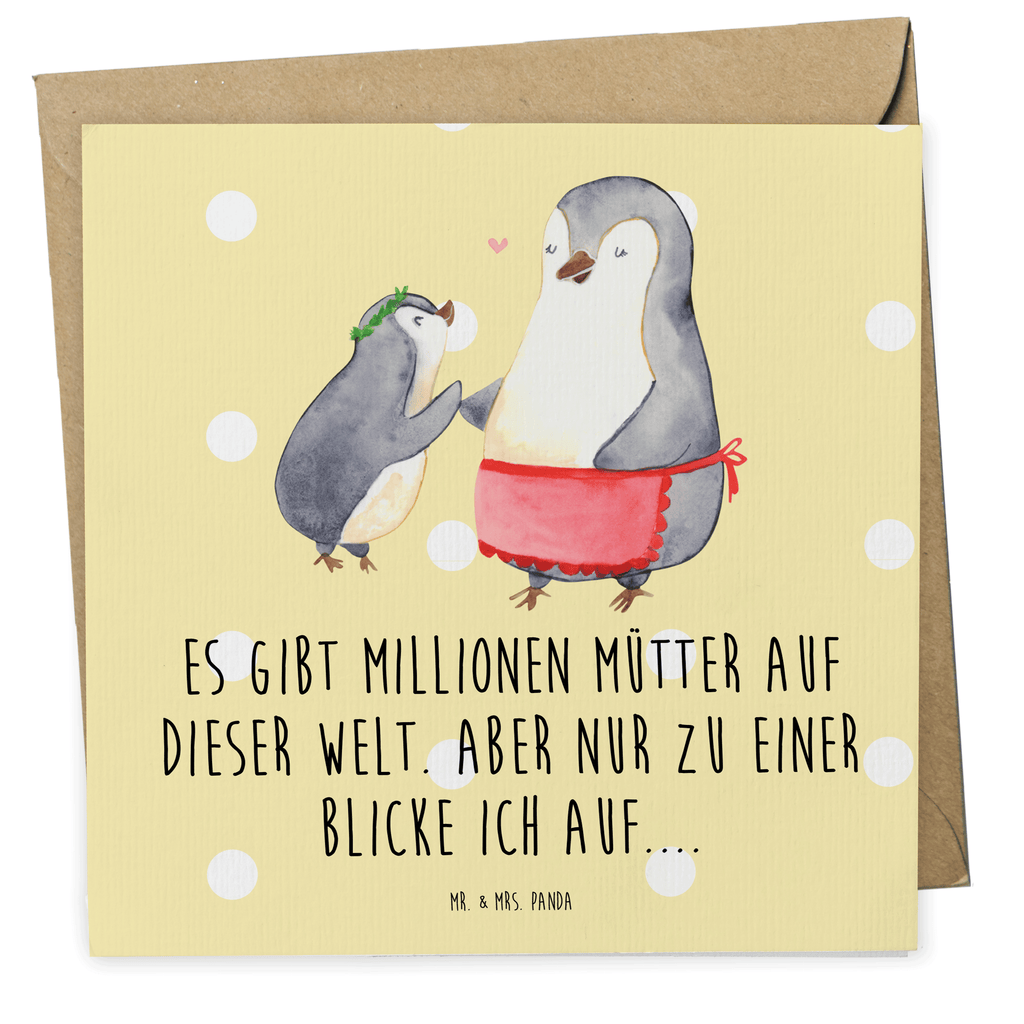 Deluxe Karte Pinguin mit Kind Karte, Grußkarte, Klappkarte, Einladungskarte, Glückwunschkarte, Hochzeitskarte, Geburtstagskarte, Hochwertige Grußkarte, Hochwertige Klappkarte, Familie, Vatertag, Muttertag, Bruder, Schwester, Mama, Papa, Oma, Opa, Geschenk, Mami, Mutti, Mutter, Geburststag