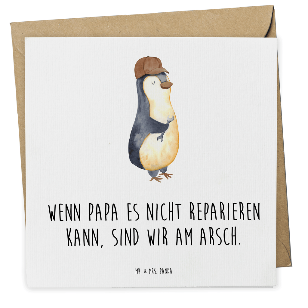 Deluxe Karte Wenn Papa es nicht reparieren kann, sind wir am Arsch Karte, Grußkarte, Klappkarte, Einladungskarte, Glückwunschkarte, Hochzeitskarte, Geburtstagskarte, Hochwertige Grußkarte, Hochwertige Klappkarte, Familie, Vatertag, Muttertag, Bruder, Schwester, Mama, Papa, Oma, Opa, Vater, Geschenk Papa, Bester Papa der Welt