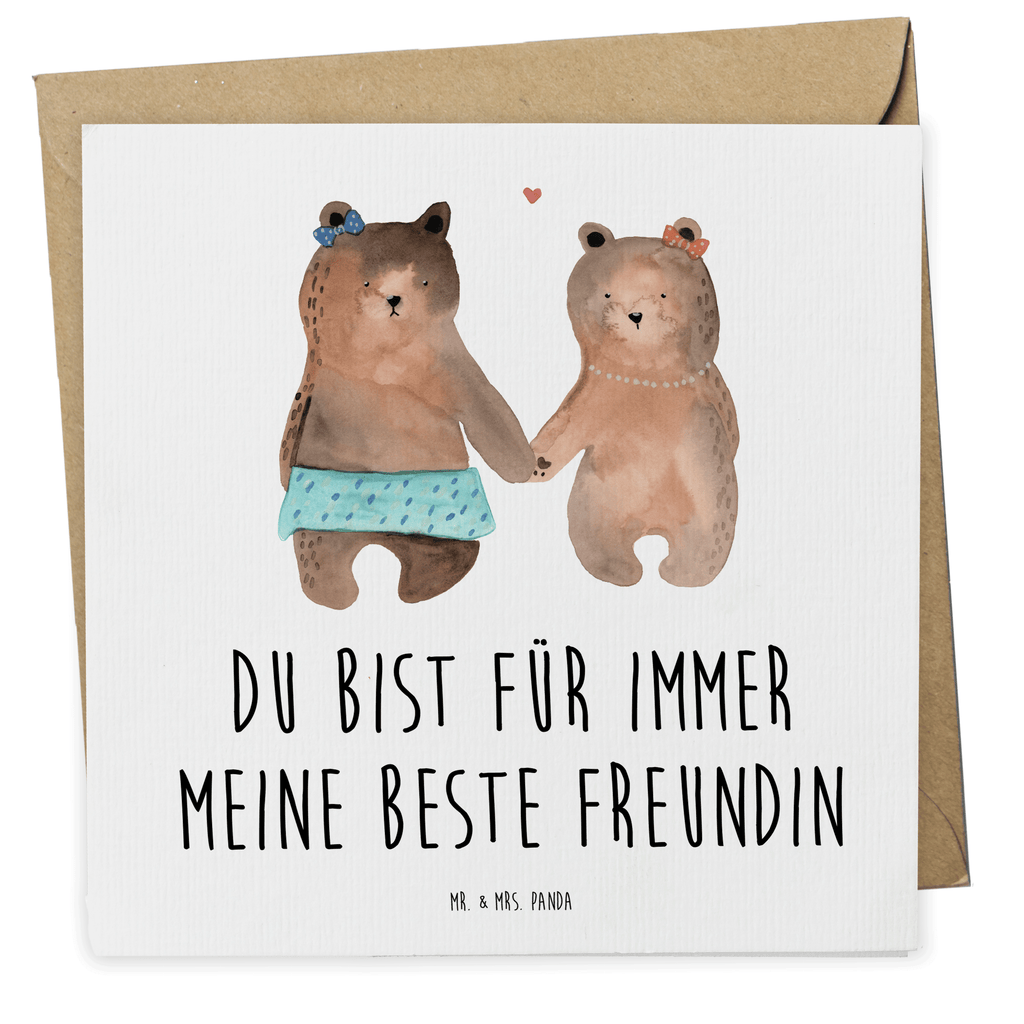 Deluxe Karte Bär Freundin Karte, Grußkarte, Klappkarte, Einladungskarte, Glückwunschkarte, Hochzeitskarte, Geburtstagskarte, Hochwertige Grußkarte, Hochwertige Klappkarte, Bär, Teddy, Teddybär, Bär Freundin Beste Freund Liebe Liebesbeweis Verliebt Kumpel Kumpeliene