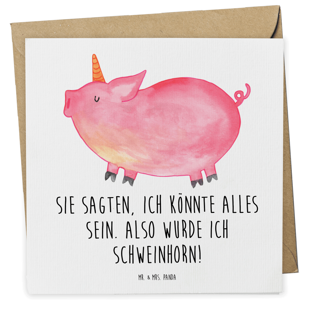 Deluxe Karte Einhorn Schwein Karte, Grußkarte, Klappkarte, Einladungskarte, Glückwunschkarte, Hochzeitskarte, Geburtstagskarte, Hochwertige Grußkarte, Hochwertige Klappkarte, Einhorn, Einhörner, Einhorn Deko, Pegasus, Unicorn, Party, Spaß, Schwein, Schweinhorn, Bauer, witzig. lustig, Spruch, geschenk, Pig, Piggy, funny, english, englisch