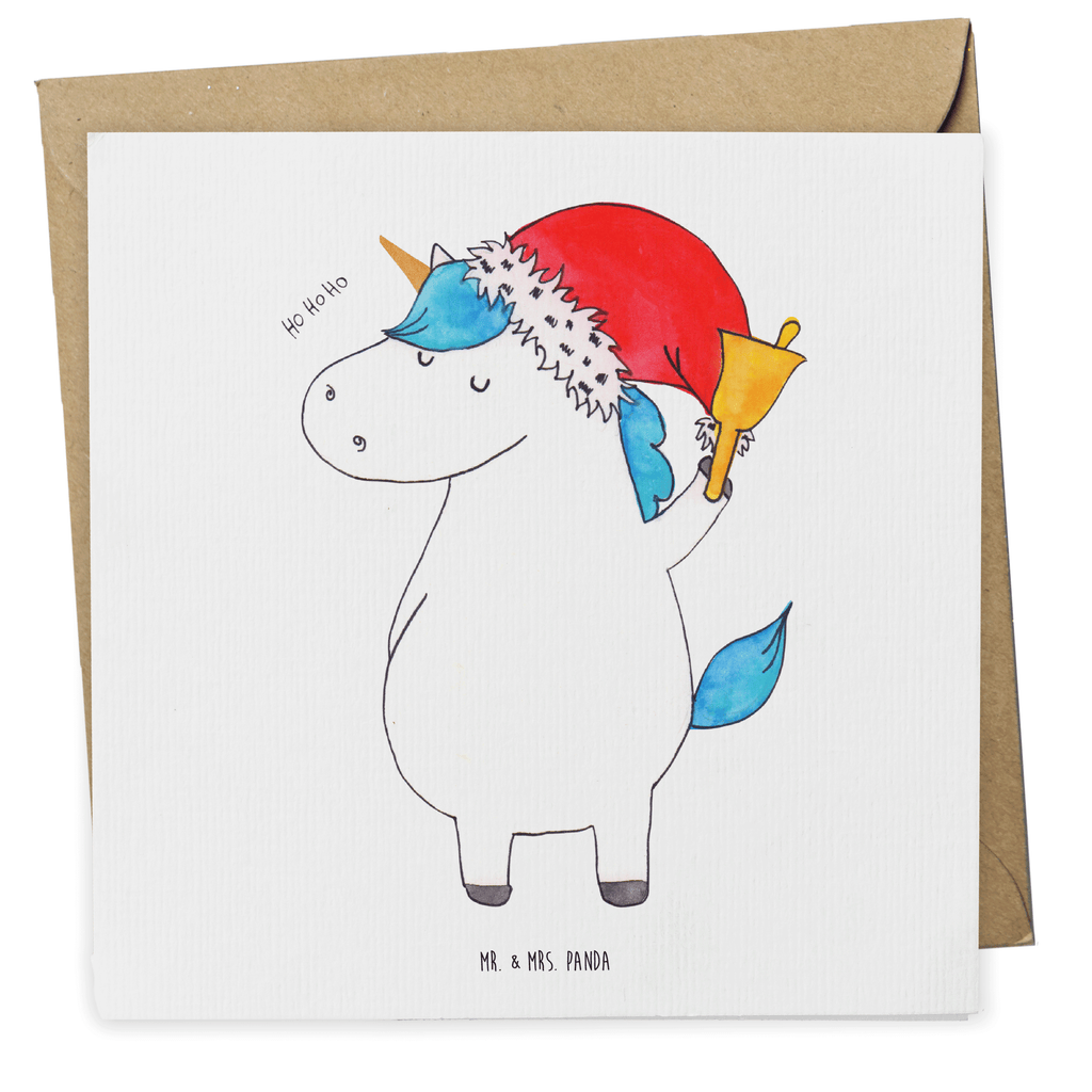 Deluxe Karte Einhorn Weihnachtsmann Karte, Grußkarte, Klappkarte, Einladungskarte, Glückwunschkarte, Hochzeitskarte, Geburtstagskarte, Hochwertige Grußkarte, Hochwertige Klappkarte, Einhorn, Einhörner, Einhorn Deko, Pegasus, Unicorn, Gin, Schokolade, Schoki, Weihnachten, Weihnachtsmann, Nikolaus, Wunschzettel, Wunschliste, Feenstaub