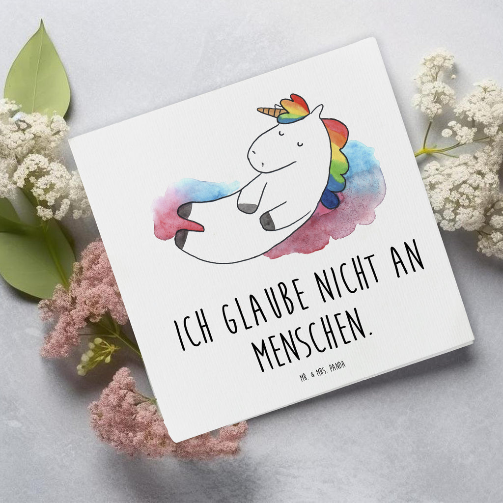 Deluxe Karte Einhorn Wolke 7 Karte, Grußkarte, Klappkarte, Einladungskarte, Glückwunschkarte, Hochzeitskarte, Geburtstagskarte, Hochwertige Grußkarte, Hochwertige Klappkarte, Einhorn, Einhörner, Einhorn Deko, Pegasus, Unicorn, verliebt, Menschen, witzig, lustig, Geschenk, Glaube, Realität, Lächeln