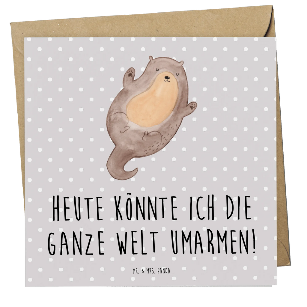 Deluxe Karte Otter Umarmen Karte, Grußkarte, Klappkarte, Einladungskarte, Glückwunschkarte, Hochzeitskarte, Geburtstagskarte, Hochwertige Grußkarte, Hochwertige Klappkarte, Otter, Fischotter, Seeotter, Otter Seeotter See Otter