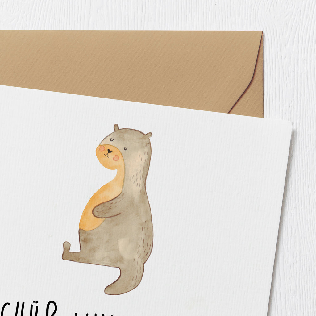 Deluxe Karte Otter Bauch Karte, Grußkarte, Klappkarte, Einladungskarte, Glückwunschkarte, Hochzeitskarte, Geburtstagskarte, Hochwertige Grußkarte, Hochwertige Klappkarte, Otter, Fischotter, Seeotter, Otter Seeotter See Otter