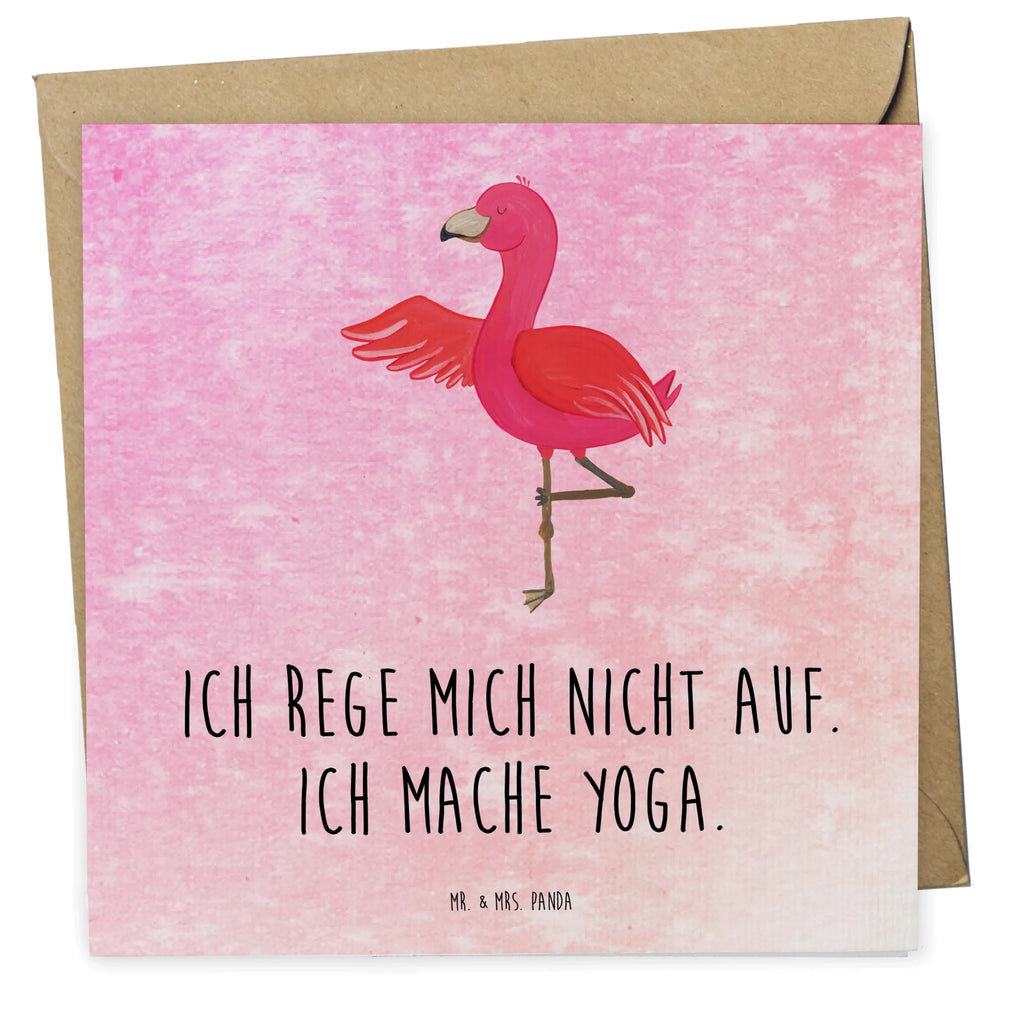 Deluxe Karte Flamingo Yoga Karte, Grußkarte, Klappkarte, Einladungskarte, Glückwunschkarte, Hochzeitskarte, Geburtstagskarte, Hochwertige Grußkarte, Hochwertige Klappkarte, Flamingo, Vogel, Yoga, Namaste, Achtsamkeit, Yoga-Übung, Entspannung, Ärger, Aufregen, Tiefenentspannung