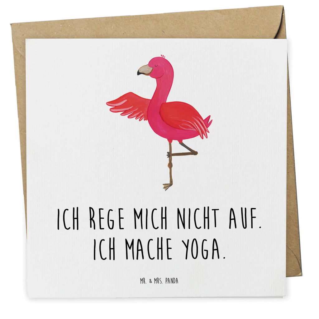 Deluxe Karte Flamingo Yoga Karte, Grußkarte, Klappkarte, Einladungskarte, Glückwunschkarte, Hochzeitskarte, Geburtstagskarte, Hochwertige Grußkarte, Hochwertige Klappkarte, Flamingo, Vogel, Yoga, Namaste, Achtsamkeit, Yoga-Übung, Entspannung, Ärger, Aufregen, Tiefenentspannung