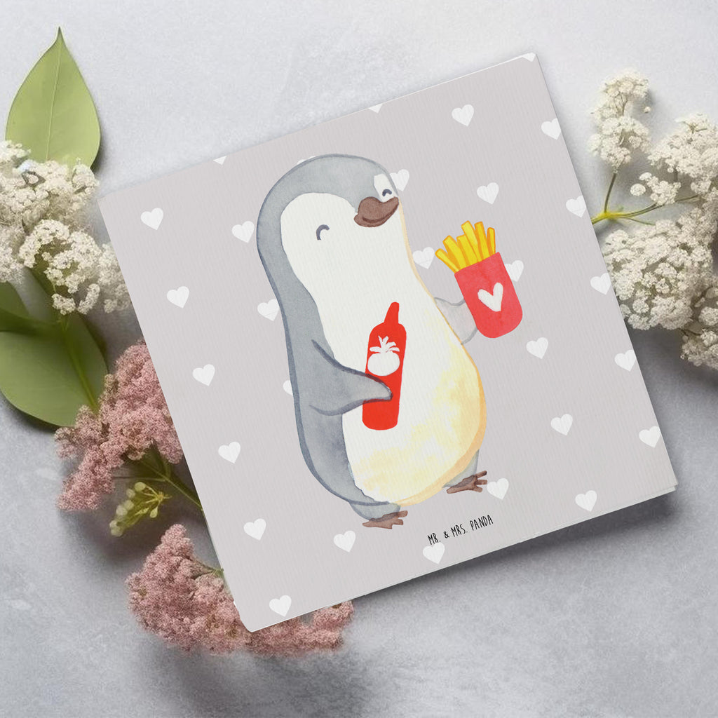 Deluxe Karte Pinguin Pommes Karte, Grußkarte, Klappkarte, Einladungskarte, Glückwunschkarte, Hochzeitskarte, Geburtstagskarte, Hochwertige Grußkarte, Hochwertige Klappkarte, Liebe, Partner, Freund, Freundin, Ehemann, Ehefrau, Heiraten, Verlobung, Heiratsantrag, Liebesgeschenk, Jahrestag, Hocheitstag, Valentinstag, Geschenk für Frauen, Hochzeitstag, Mitbringsel, Geschenk für Freundin, Geschenk für Partner, Liebesbeweis, für Männer, für Ehemann