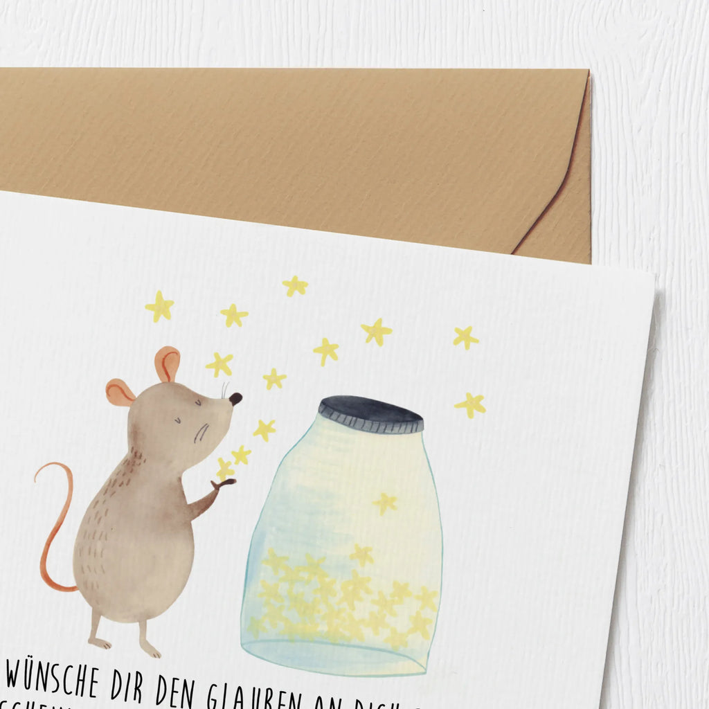 Deluxe Karte Maus Sterne Karte, Grußkarte, Klappkarte, Einladungskarte, Glückwunschkarte, Hochzeitskarte, Geburtstagskarte, Hochwertige Grußkarte, Hochwertige Klappkarte, Tiermotive, Gute Laune, lustige Sprüche, Tiere, Maus, Sterne, Wunsch, Kind, Taufe, Taufgeschenk, Geburt, Schwangerschaft, erstes Kind, Kindergeburtstag, Geburtstag, Hoffnung, Träume