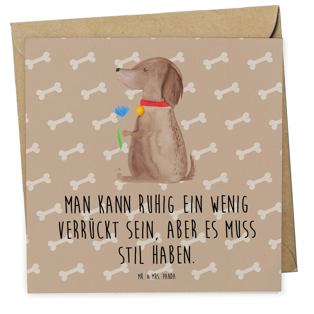 Deluxe Karte Hund Blume Karte, Grußkarte, Klappkarte, Einladungskarte, Glückwunschkarte, Hochzeitskarte, Geburtstagskarte, Hochwertige Grußkarte, Hochwertige Klappkarte, Hund, Hundemotiv, Haustier, Hunderasse, Tierliebhaber, Hundebesitzer, Sprüche, Hunde, Frauchen, Hundeliebe