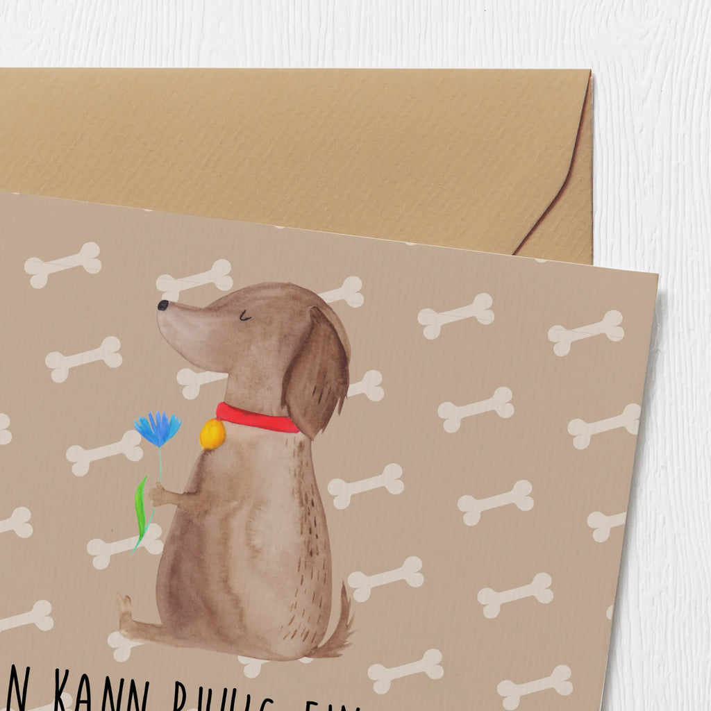 Deluxe Karte Hund Blume Karte, Grußkarte, Klappkarte, Einladungskarte, Glückwunschkarte, Hochzeitskarte, Geburtstagskarte, Hochwertige Grußkarte, Hochwertige Klappkarte, Hund, Hundemotiv, Haustier, Hunderasse, Tierliebhaber, Hundebesitzer, Sprüche, Hunde, Frauchen, Hundeliebe