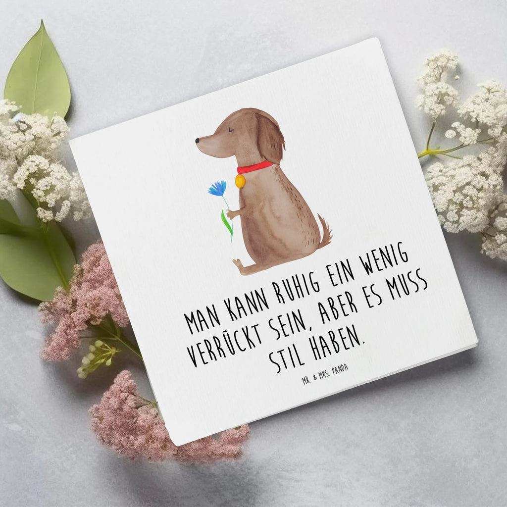 Deluxe Karte Hund Blume Karte, Grußkarte, Klappkarte, Einladungskarte, Glückwunschkarte, Hochzeitskarte, Geburtstagskarte, Hochwertige Grußkarte, Hochwertige Klappkarte, Hund, Hundemotiv, Haustier, Hunderasse, Tierliebhaber, Hundebesitzer, Sprüche, Hunde, Frauchen, Hundeliebe