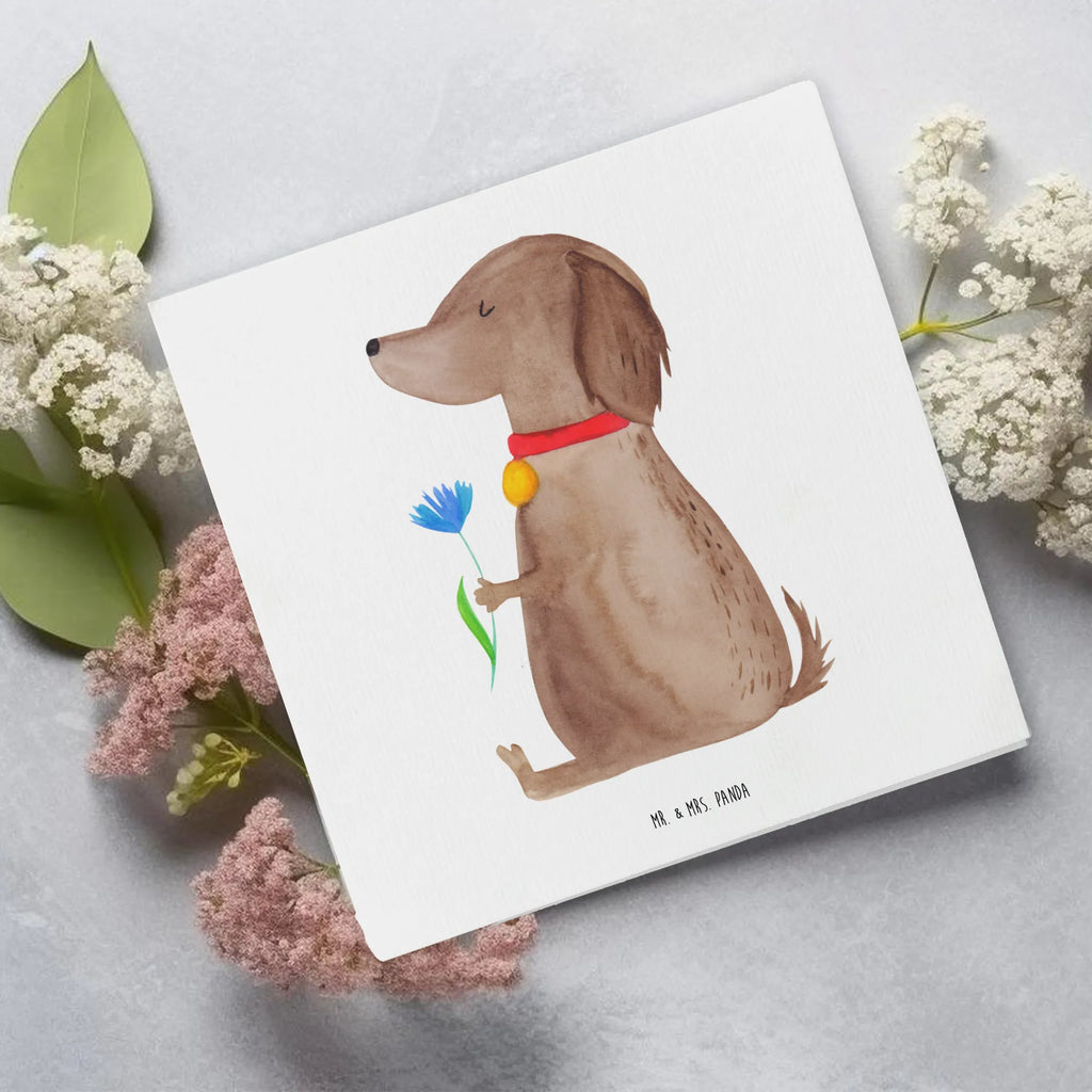 Deluxe Karte Hund Blume Karte, Grußkarte, Klappkarte, Einladungskarte, Glückwunschkarte, Hochzeitskarte, Geburtstagskarte, Hochwertige Grußkarte, Hochwertige Klappkarte, Hund, Hundemotiv, Haustier, Hunderasse, Tierliebhaber, Hundebesitzer, Sprüche, Hunde, Frauchen, Hundeliebe