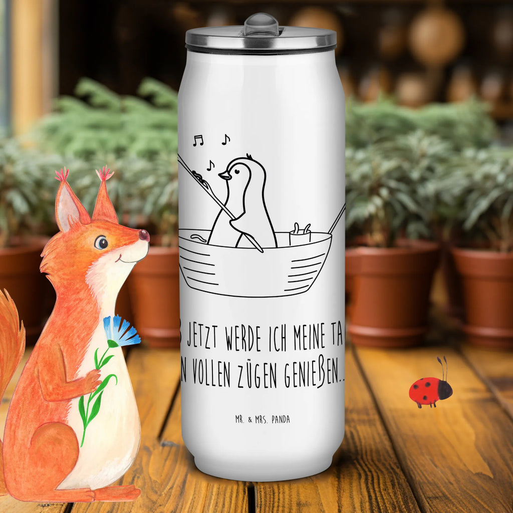 Getränkedosen Trinkflasche Pinguin Angelboot Getränkedose, Trinkflasche, Pinguin, Pinguine, Angeln, Boot, Angelboot, Lebenslust, Leben, genießen, Motivation, Neustart, Neuanfang, Trennung, Scheidung, Geschenkidee Liebeskummer