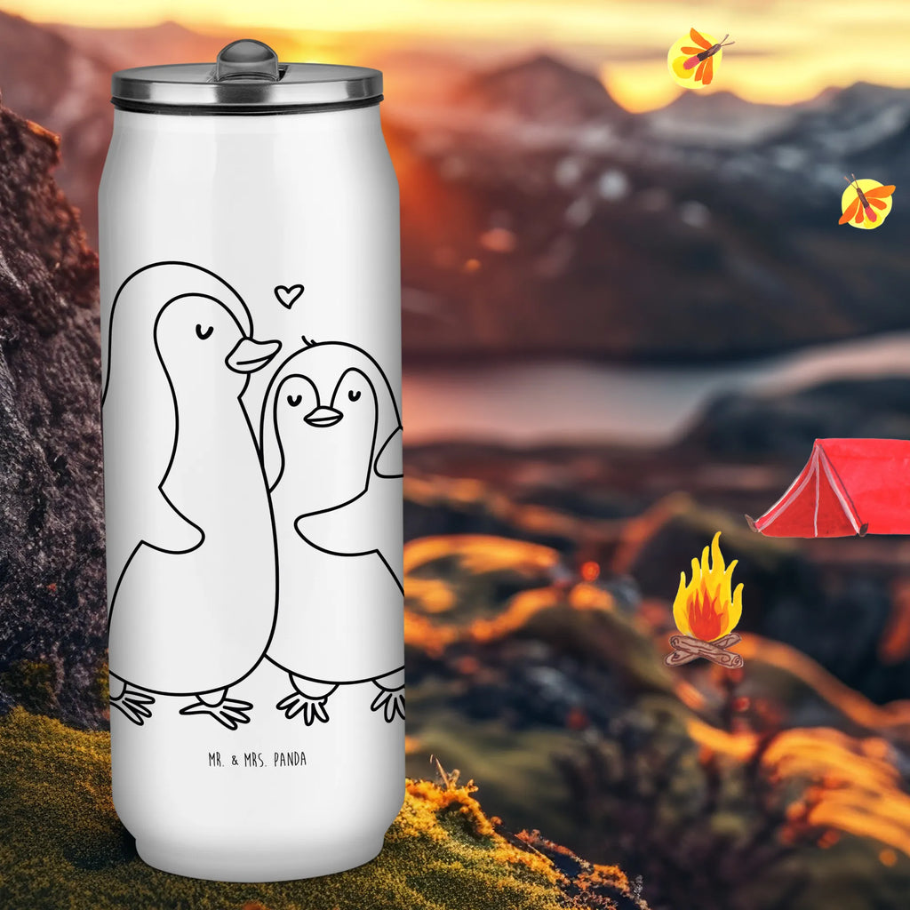 Getränkedosen Trinkflasche Pinguin umarmen Getränkedose, Trinkflasche, Pinguin, Liebe, Liebespaar, Liebesbeweis, Liebesgeschenk, Verlobung, Jahrestag, Hochzeitstag, Hochzeit, Hochzeitsgeschenk